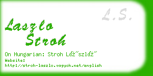 laszlo stroh business card